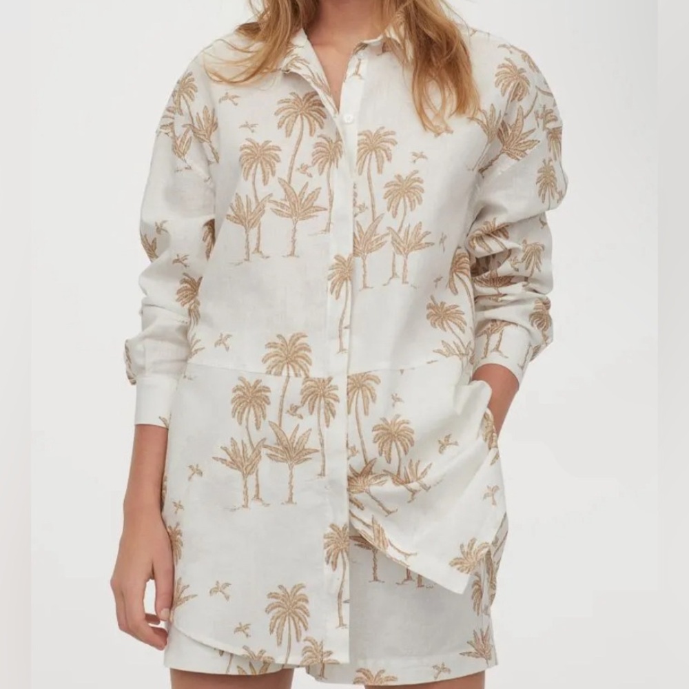H&M x Desmond & Dempsey linen matching set